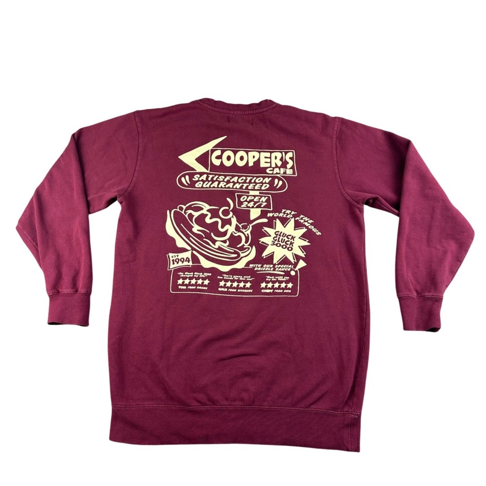 Call Her Daddy Sweatshirt Women M Burgundy Cooper's Cafe‎ Gluck Gluck 3000 Merch